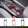 1PC Real Carbon Fiber Car Central Control Water Cup Frame Decoration Sticker For Toyota Corolla 2019-2023 Interior Accessories