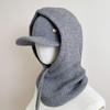 Scarf neck cover integrated versatile thickened autumn and winter fake collar hat women's ear protectors knitted hat hooded collar wool hat