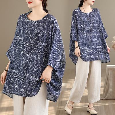 DIMANAF Plus Size New T-Shirt Women Flower Print Loose Casual Lady Tops Tees Shirts Oversize Summer 2026