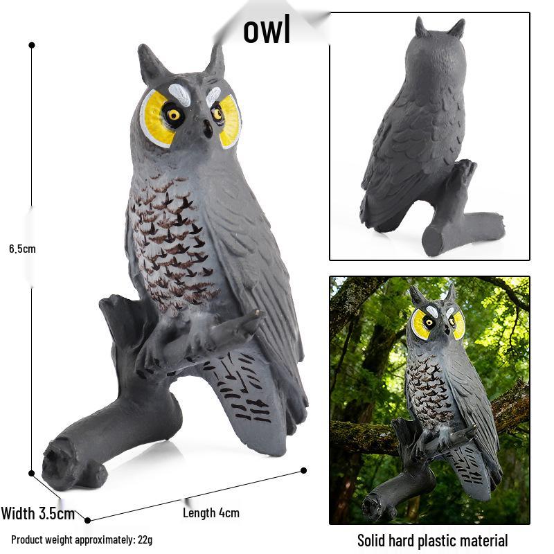 Children's Animal Simulation Toy Set: Eagle, Falcon, Secretary Bird, Owl Figurines