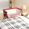 VidaXL Baby Bed with Mattress, Co-sleeping Crib with Adjustable Height, Child Bed, Guest Bed for Bedroom, 10293