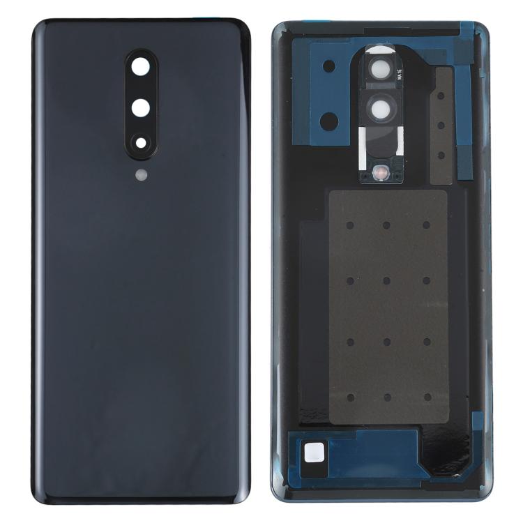 

For OnePlus 8 OEM Battery Housing with Adhesive Sticker+Camera Lens Cover Black