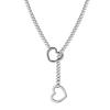 Double Heart Punk Cuban Adjustable Women's Choker Necklace