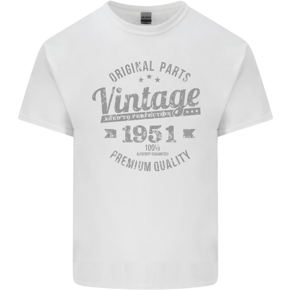 Vintage Year 74th Birthday 1951 Mens Light Cotton T-Shirt White Unisex T-Shirt XL