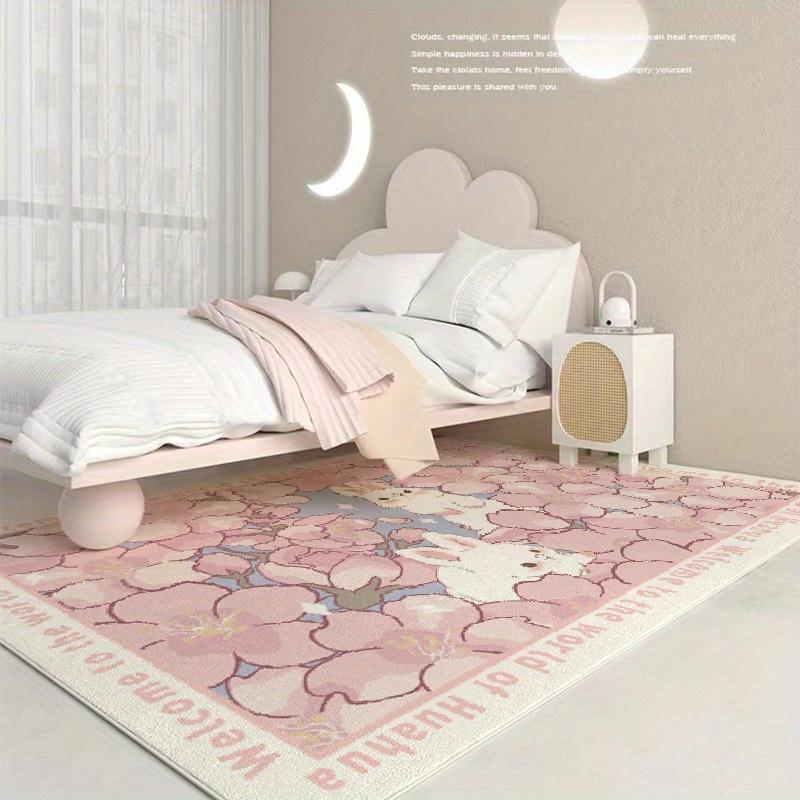 European Countryside Girl Style Carpet Living Room Bedroom Decorative Carpet Soft Machine Washable Carpet Home Decor