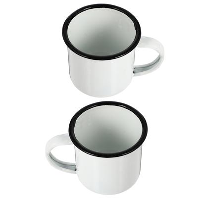 2 Pcs Drinking Cup Enamel Water Cups Coffee Tea Clear Mug Espresso Vintage Glasses Retro Electronic Mini