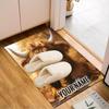 1PC Custom Name Highland Cow With Sunflower Theme Floor Mat Ideal for Living Room, Game Rooms, Office, Bedroom,Floor Mat Playful Design24