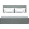 MARTIN Adult Storage Bed - 140x190 Cm Bed - Light Grey - Slatted Base - L 201 X D 146 X H 99 Cm