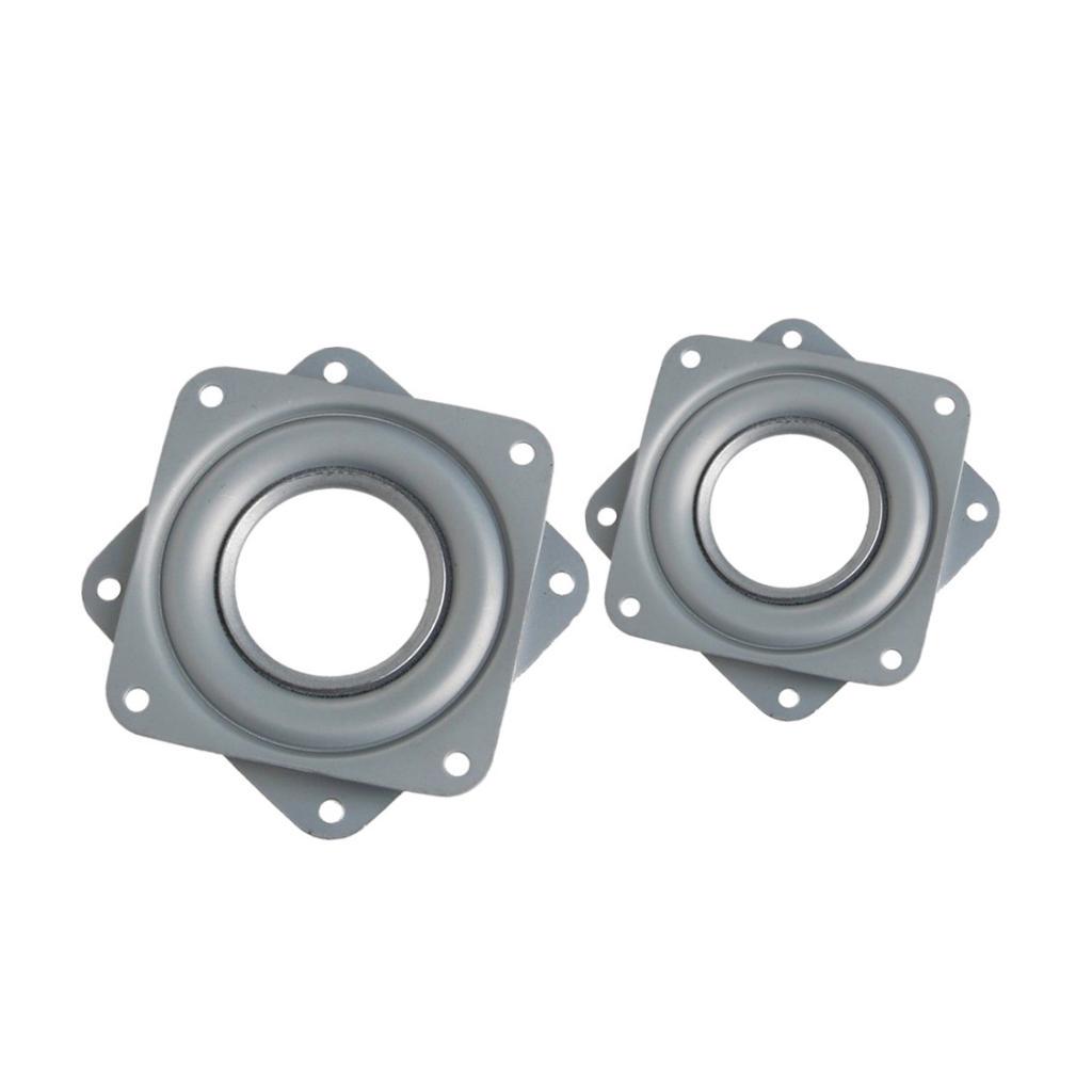 Zinc-plated Full Ball Bearing Swivel Plate Lazy Susan Turntable TV Rack 72mm