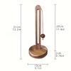 Solid Wood Paper Towel Holder Kitchen Punch-free Roll Paper Storage Rack Rag Plastic Wrap Bag Vertical Storage Rack