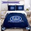 Portsmouth FC Printed 3PCS Bedding Set Breathable Duvet Cover with Pillowcases Decorative Bed Linen for Bedroom Home