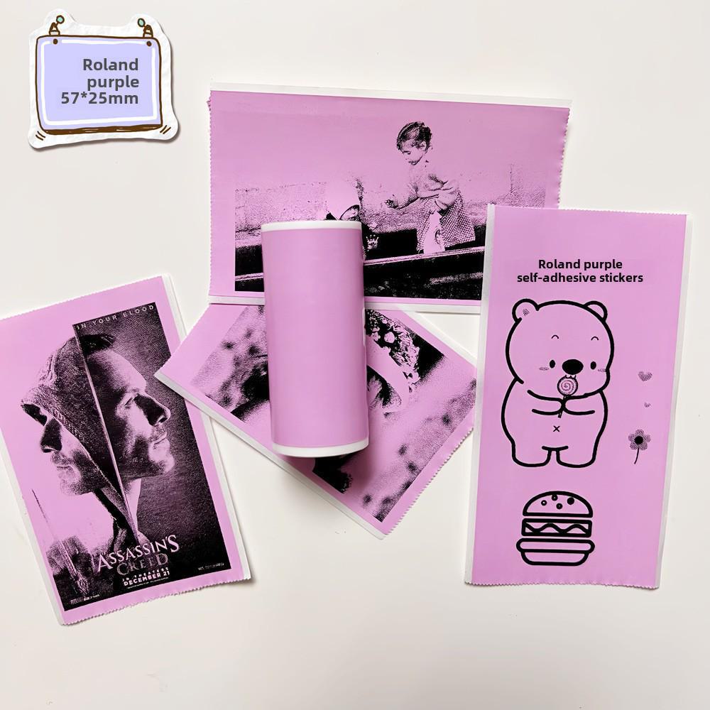 57x25 Color Self-Adhesive Sticker Labels for Children's Camera with Thermal Printing