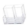 Transparent Acrylic Pen Holder 3 Compartment Large Capacity Students Desktop Storage Organizer for S