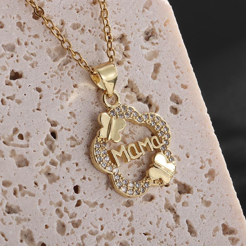 Plum Butterfly High-end Jewelry Fashion Light Luxury Letter Pendant Necklace