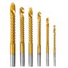 6Pcs Titanium Coated Drill Bit Set High Speed Steel High-Speed Steel Drill Bits Metal Drilling