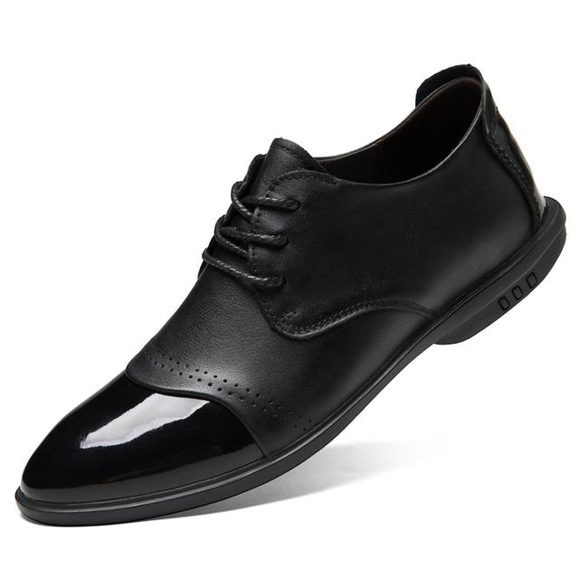 Male Shoes  Fashion Spring Autumn Leisure Office Footwear Mens Shoes Luxury Genuine Leather Men Casual Oxford Shoes Big Size