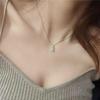 Sapphire Pendant Clavicle Necklace - Women's French Luxury Jewelry
