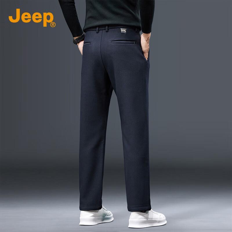 Jeep Men's Elastic Fleece-Lined Straight-Leg Casual Pants