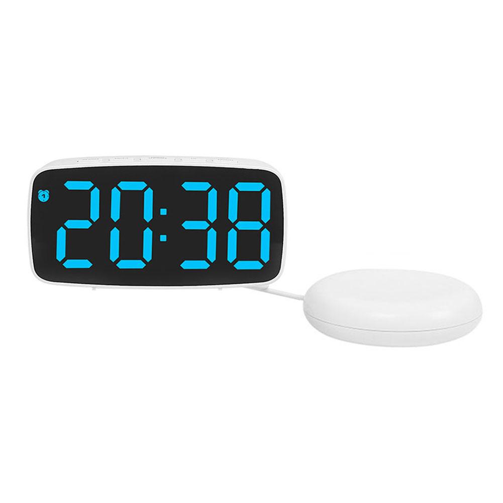 Digital Desk Clock with USB Charging Adjustable Brightness Snooze Function and Vibration Alarm for Heavy Sleepers