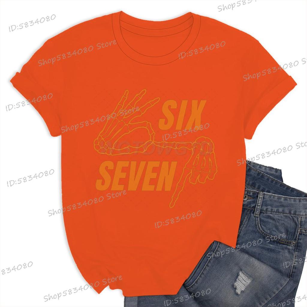 Six Seven Meme Halloween Shirt Funny Gift for Him Her Trend Halloween 6 7 Vintage Tee Unisex Women Internet Humor T Shirt