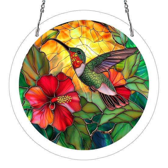 Acrylic Jigsaw Puzzle Suncatcher 83 Pcs DIY Puzzles Craft Kit for Adults Colorful Window Hanging Ornament for Women Men Home Garden Decor