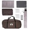 Family Tent with Roof Brown & Grey 380 x 260 x 190 cm Polyester