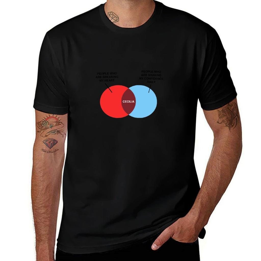 Cecilia Venn Diagram Classic TShirt1793 TShirt Fashion Simple Casual Tee Shirt