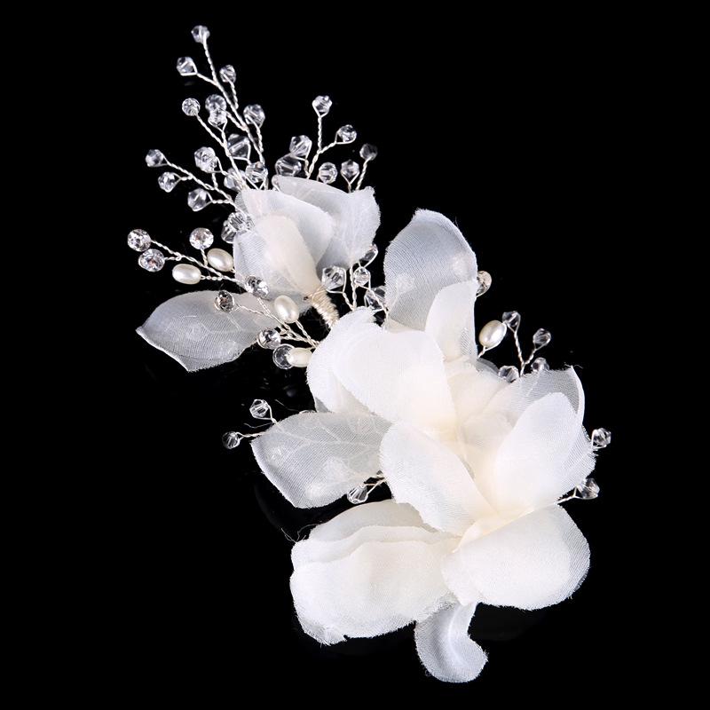 Handmade Crystal Flower Bridal Headpiece - Wedding Hair Accessory for Brides