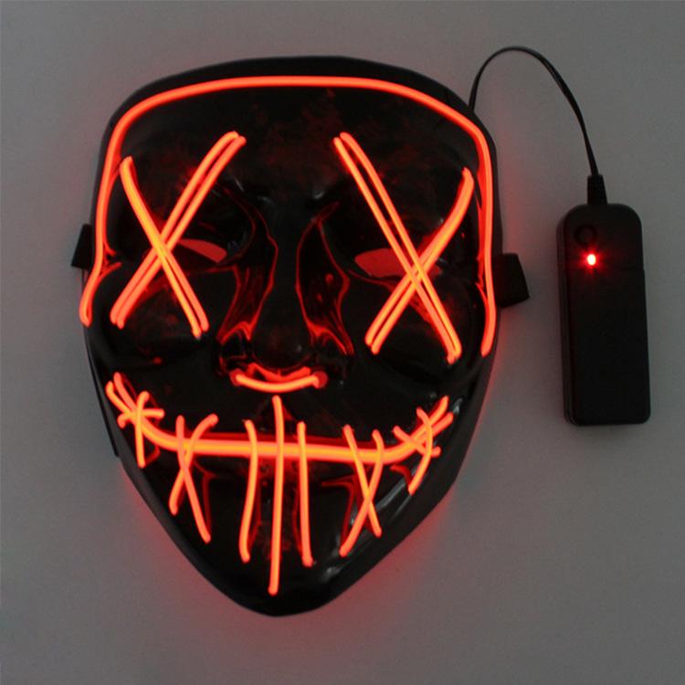 LED Svítící Maska Halloweenská Maska Kostýmní Rekvizity Maškarní Párty Maska Ducha