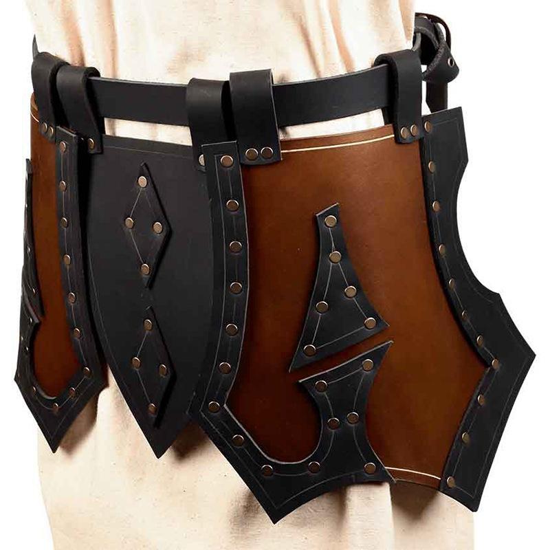 European and American Halloween Carnival COSPLAY Performance Costumes Vintage Medieval Renaissance Leggings Leather Skirt