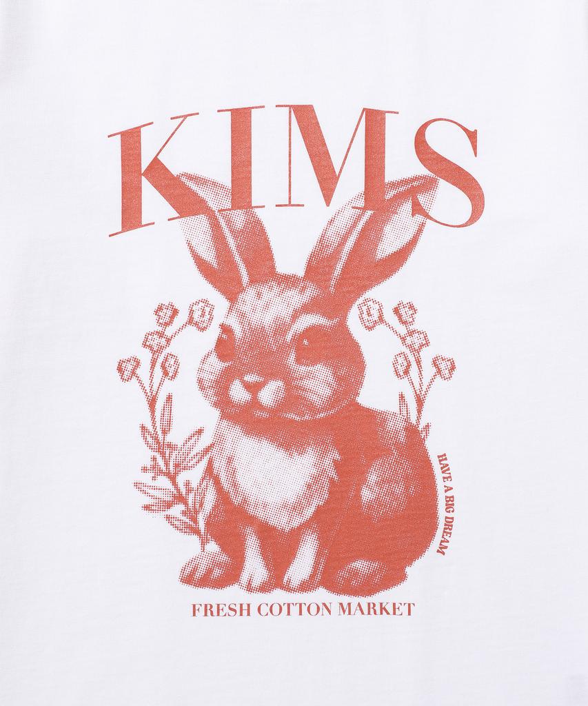 Kimseupeulesikoteunmakes Hello Bunny Tee White(Brick)
