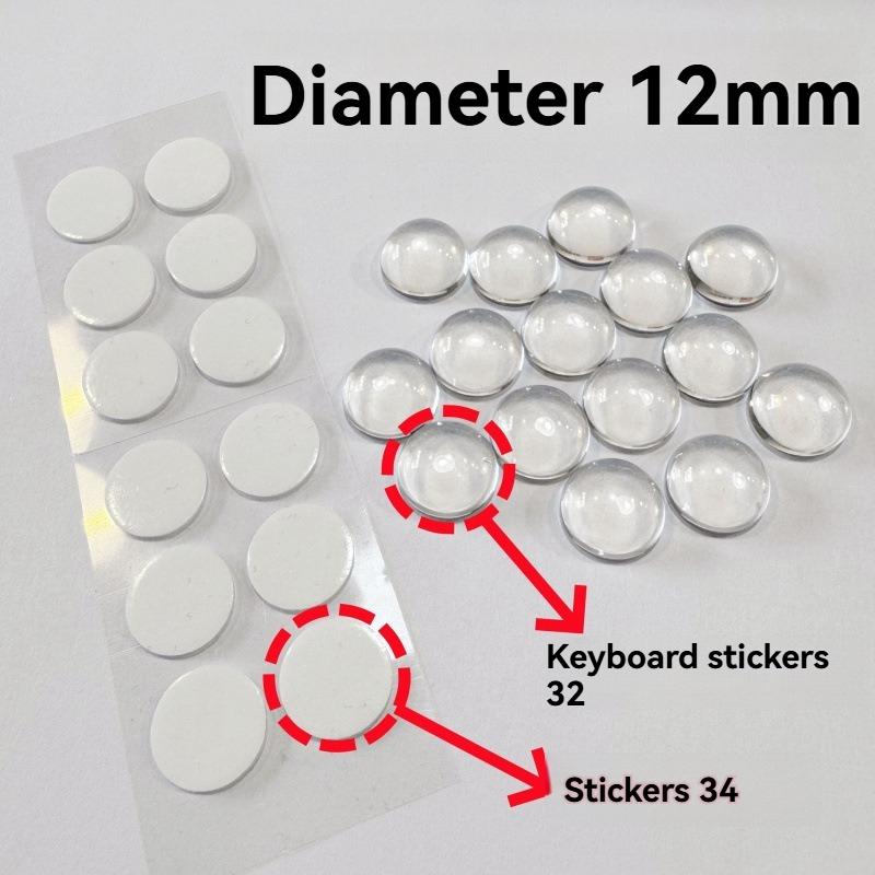 Long Nails Suitable Keyboard Stickers with Raised Pad Magnified Letter Typing Protective Cover for Glass Keyboards Accessories