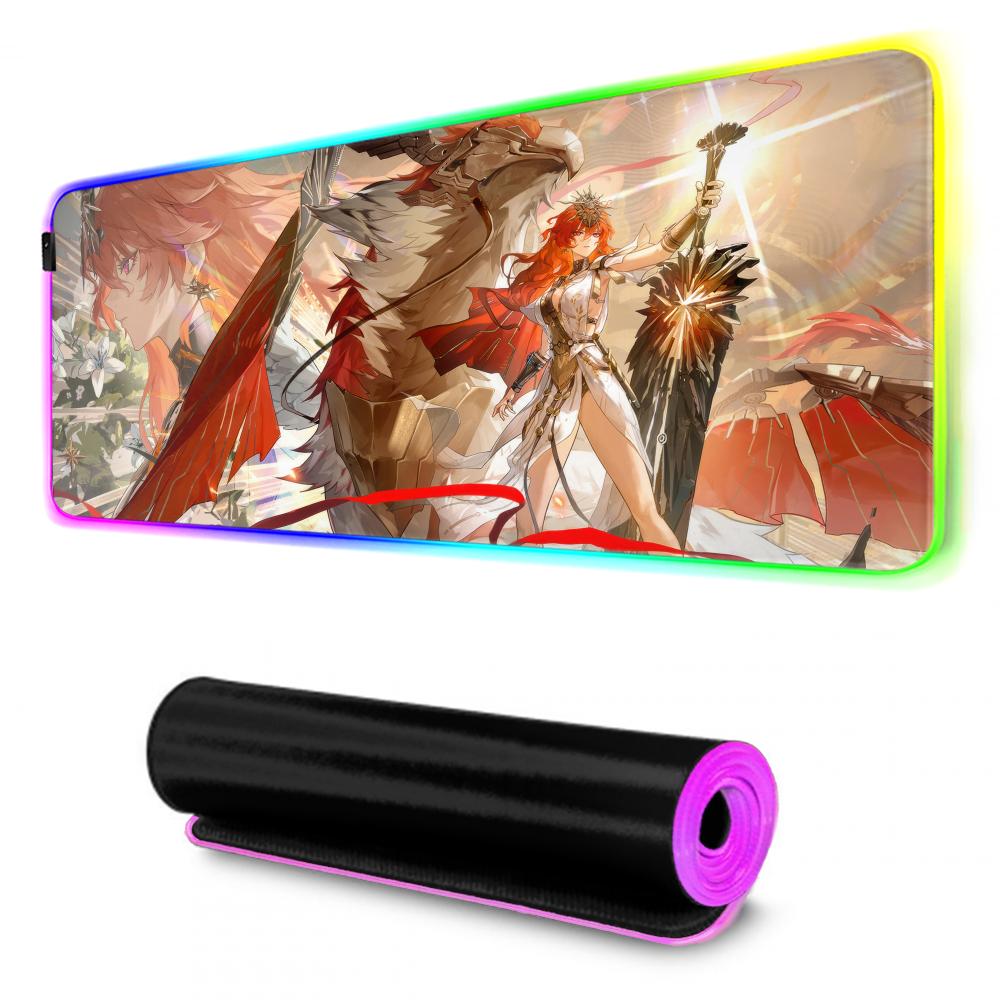 augusta wuwa Mouse Pad RGB Gaming Mousepad Big LED Pad PC Desk Mat Luminous Mouse Pad Large Keyboard Mats Table Rug With Backlit