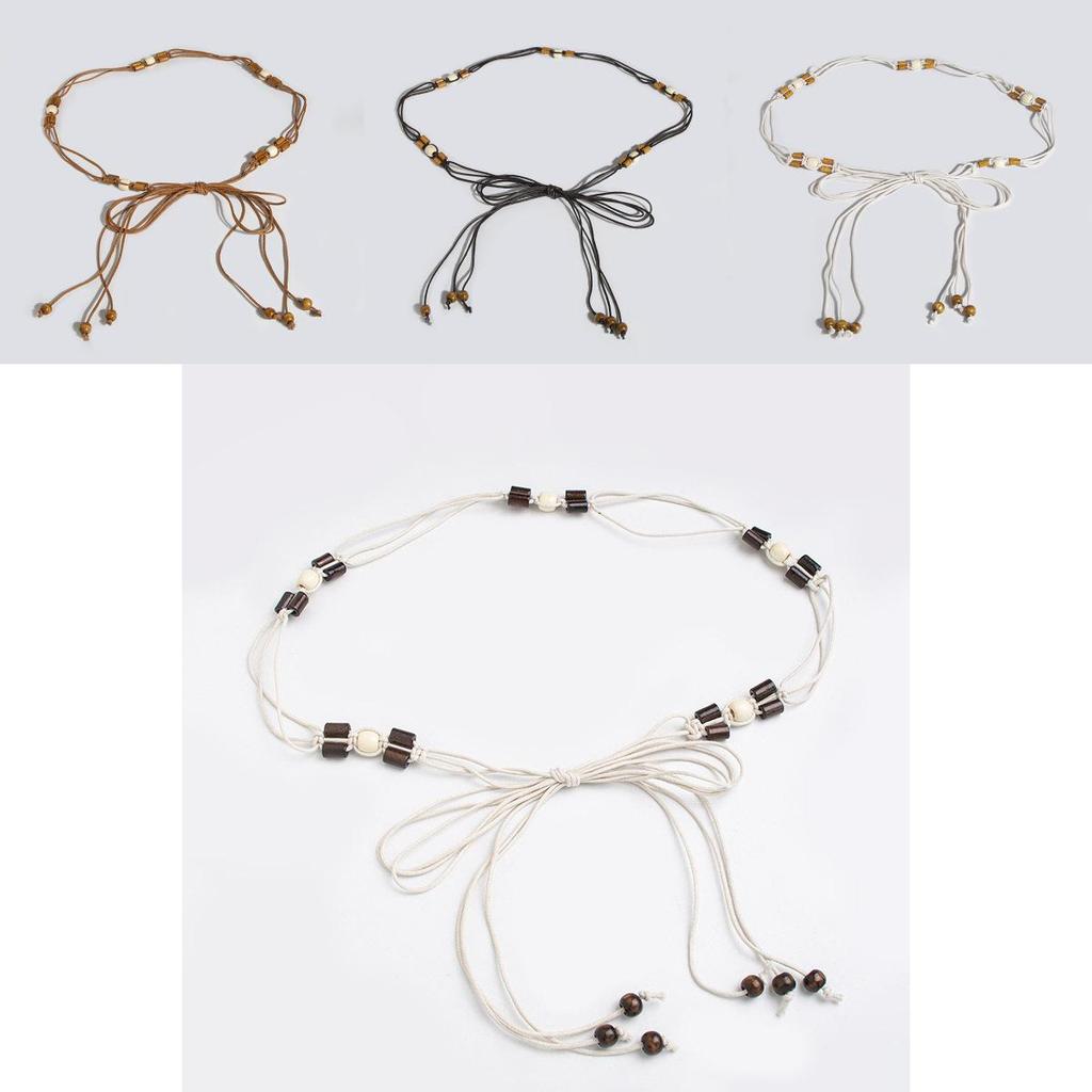 Bohemian Waist Rope Belt With Knotted Closure For Artisanal Ethnic Style Outfits