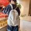 New Simple Backpack for College Students Solid Color Large Capacity Casual Trendy Backpack Niche Design Backpack
