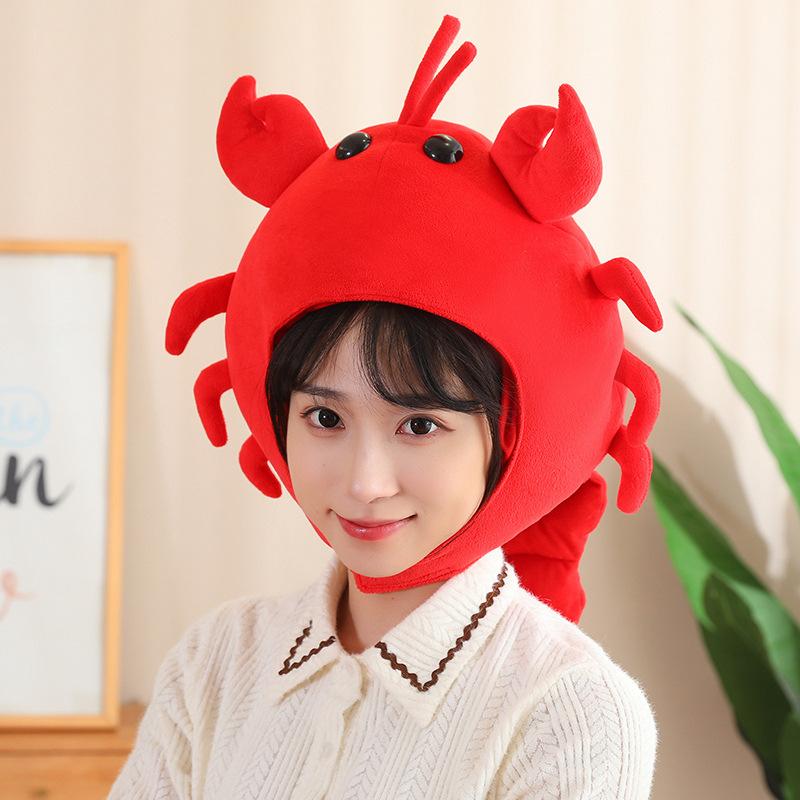 Crayfish Doll Simulation Crab Doll Plush Toy Spicy Shrimp Throw Pillow Hat Large Gift Gift