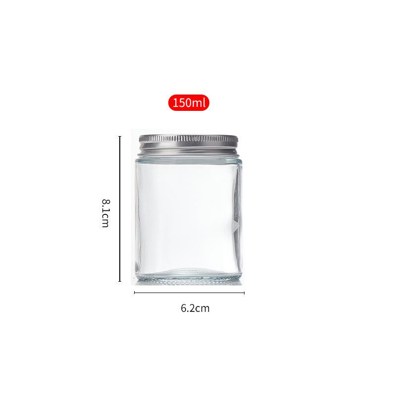 Amber Glass Candle Holder Jar