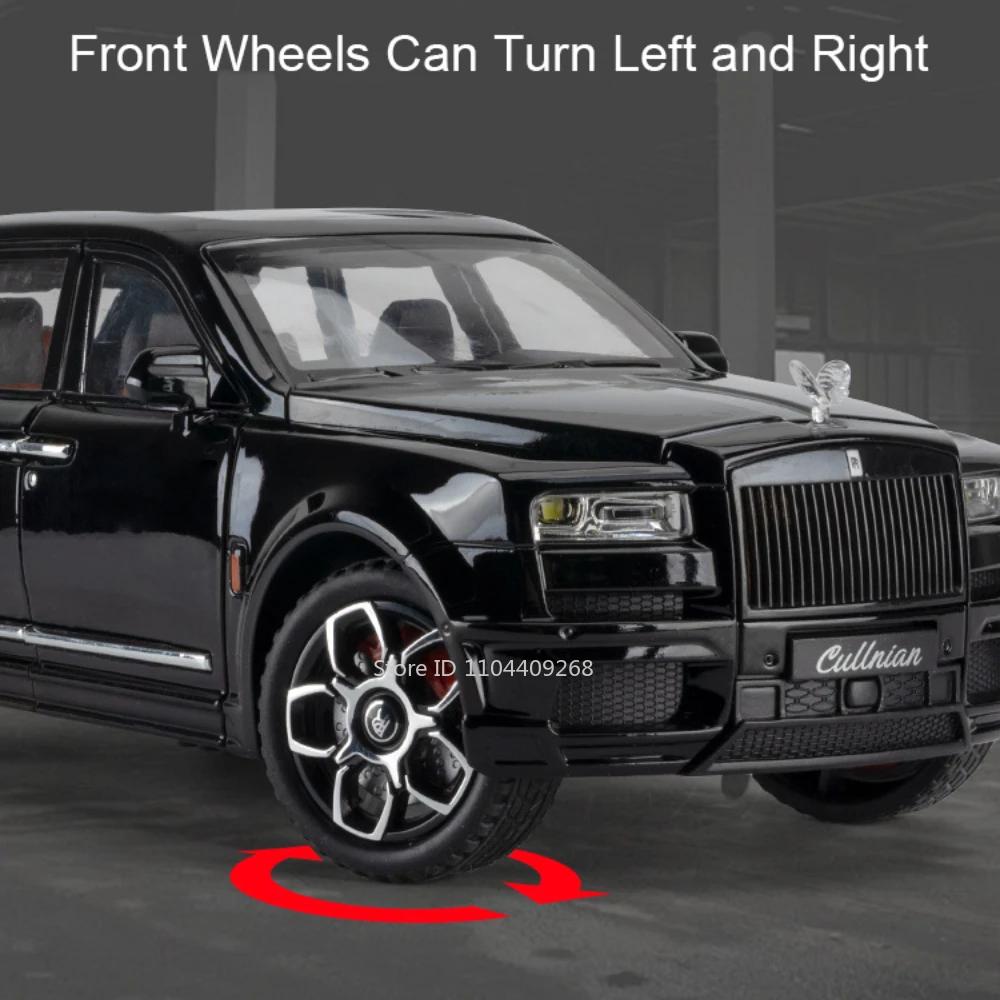 1:20 Rolls-royce Cullinan Luxury Car Model Toy Diecast Metal SUV Doors Opened Shock Absorption Miniature Models Kids Presents
