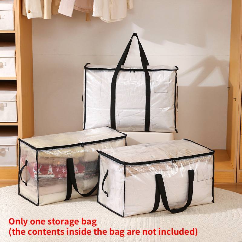 Modern Minimalist Pp Quilt Storage Bag With Multiuse Organizer For Home And Travel