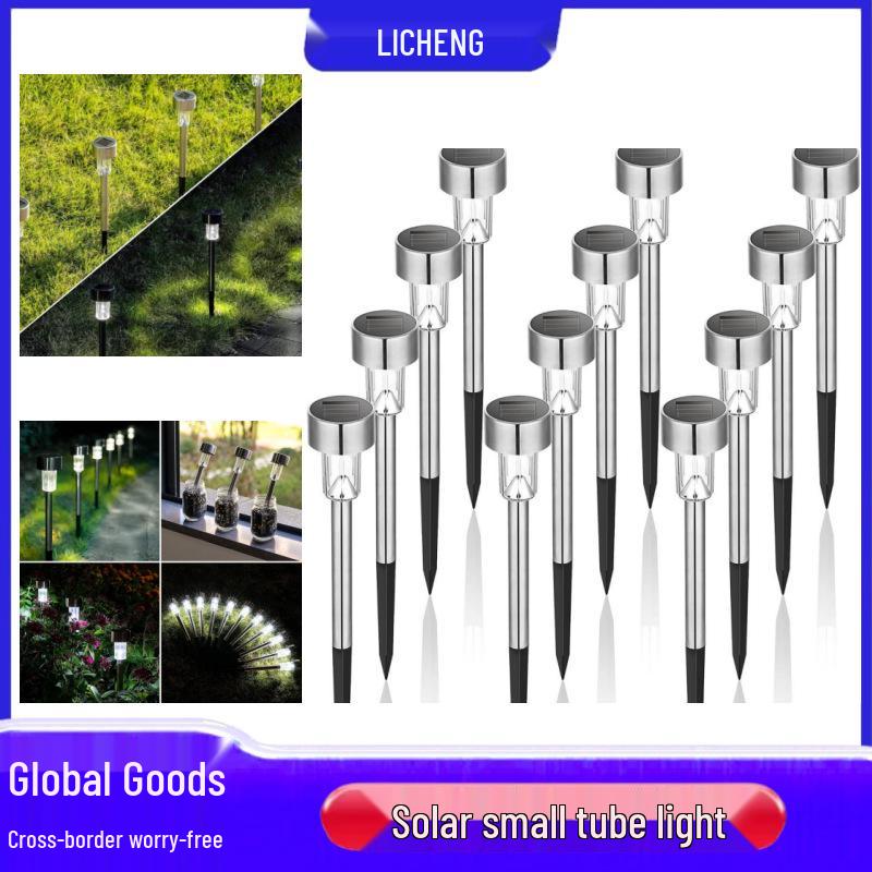 

LED Solar Outdoor Garden Tube Lights - Induction Street & Landscape Atmosphere Lighting Plastic 4.5 Warm Light
