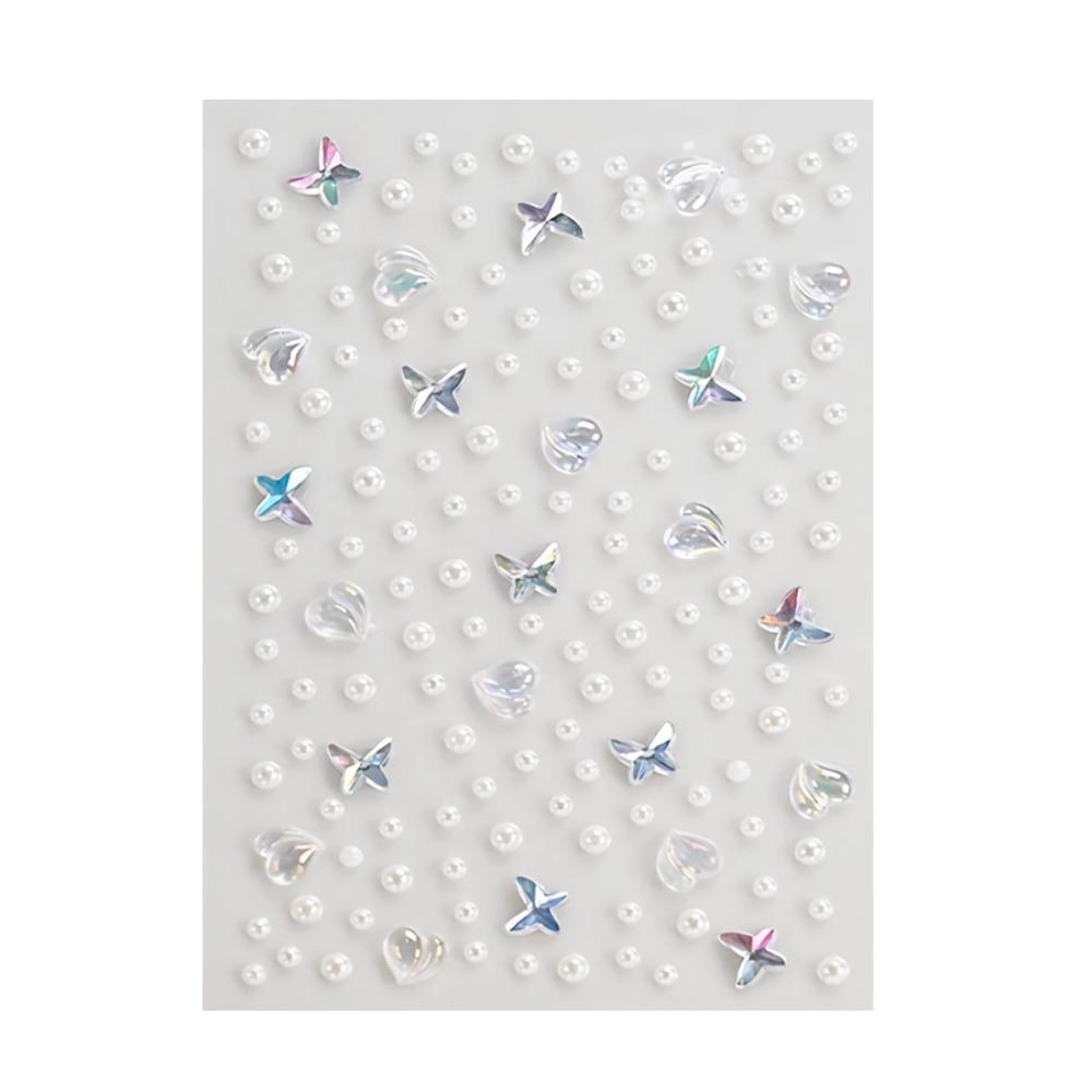 Transparent Face Rhinestone Sticker 3D Dazzling Crystal Diamond Sticker Eyes Decals Transparent Style-3