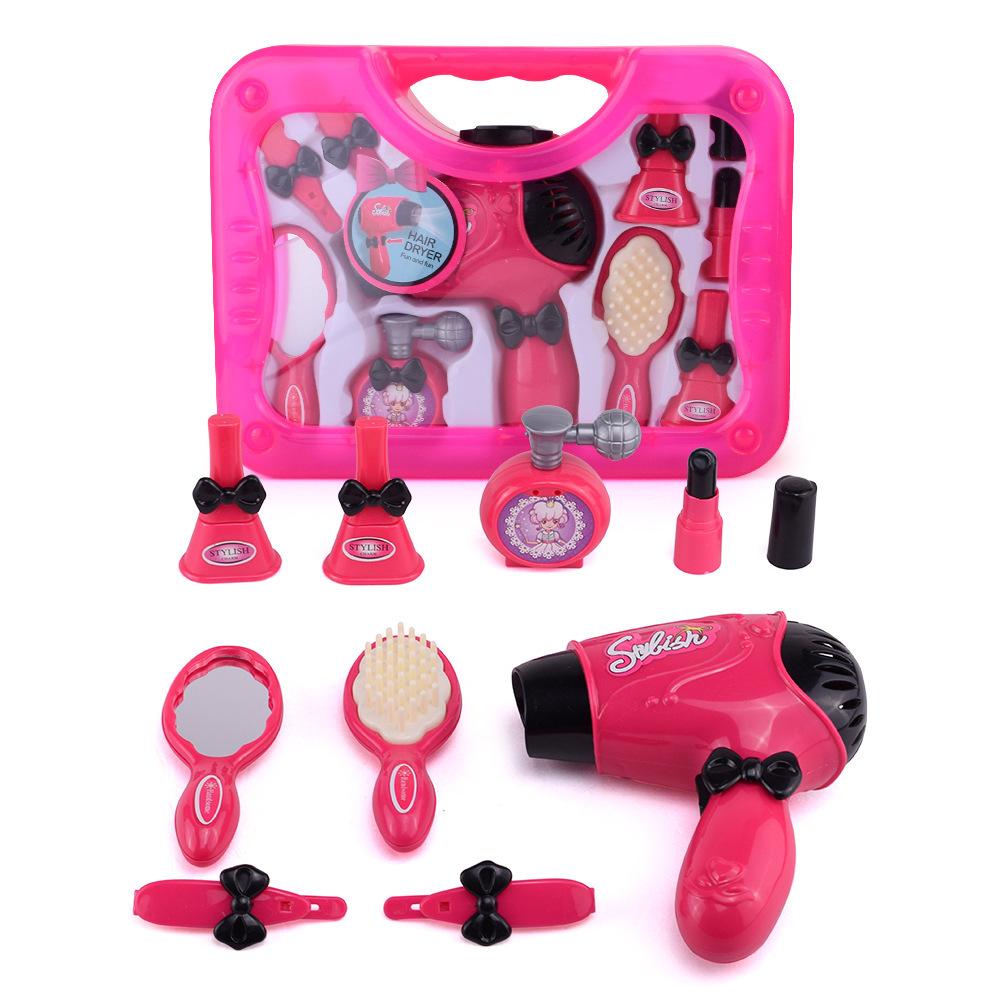 Children'S Simulation Hairdressing Play House Cosmetic Toys Hand Box Dresser Children'S Hairdresser
