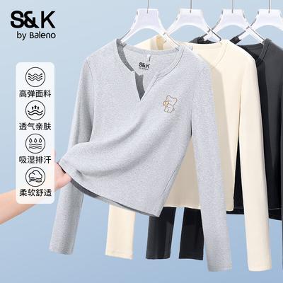 Baleno S&K Women's V-Neck Long Sleeve T-Shirt