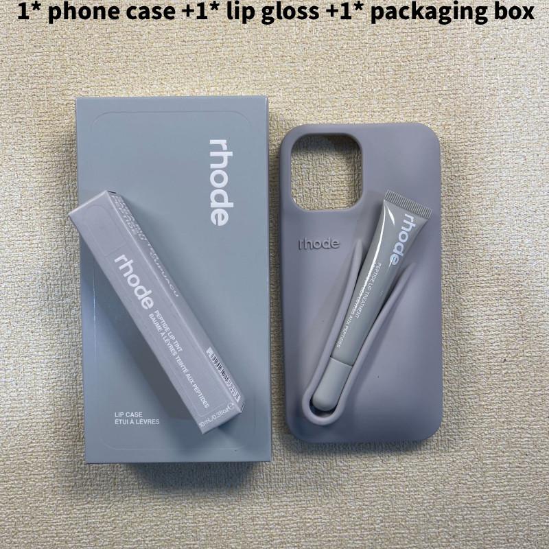 

Rhode Блеск для губ Силиконовый 3D Чехол для мобильного телефона для iPhone 14 Plus Подарок Красочный Unscented