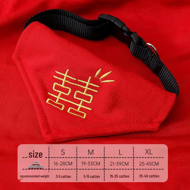 

Red Festive Pet Wedding Neckerchief & Bib Choker