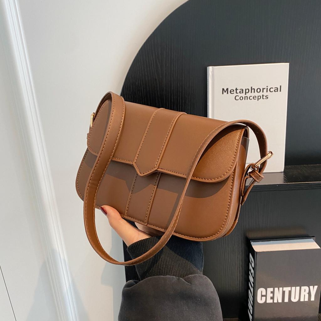 Stylish Solid Color Vintage Women s Bag Urban Minimalist High-end Exquisite Crossbody Shoulder Wholesale
