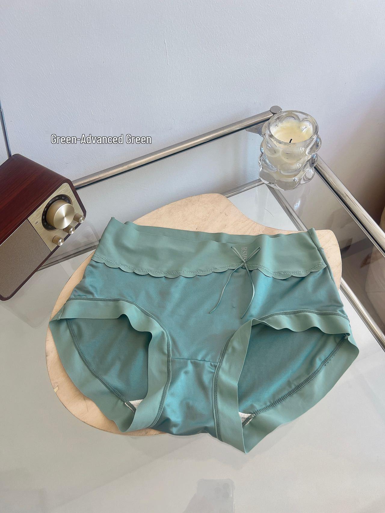 

Французские Роскошные Женские Бесшовные Шелковые Трусики Средней и Высокой Посадки - Дышащие и Антибактериальные, Доступны Большие Размеры L (100-130 lbs) зелёный