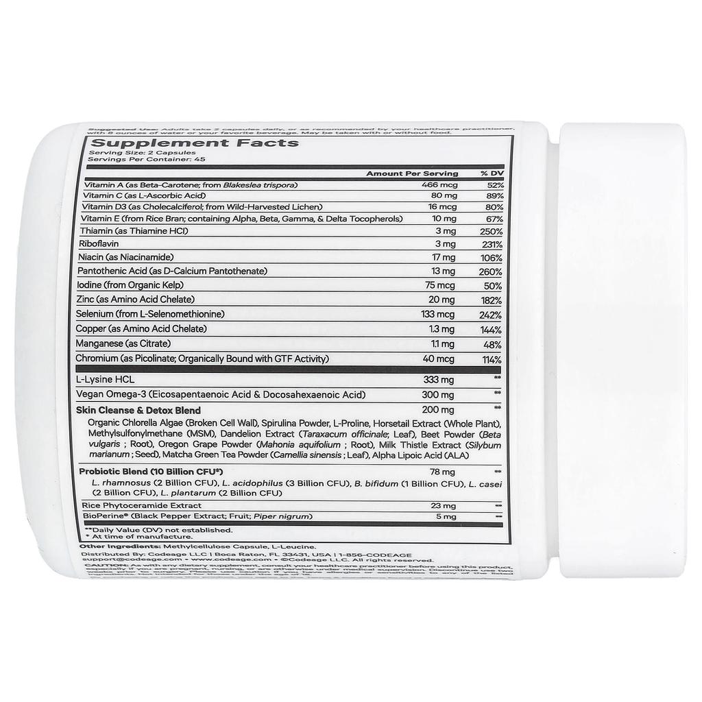 Clearface Vitamins+, 90 Veggie Capsules