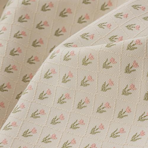 1PC NAPEARL Lingge Tulip Jacquard Blackout Curtain, Creamy Lotus Leaf Edge Thick Curtain for Bedroom Living Room Home Decor