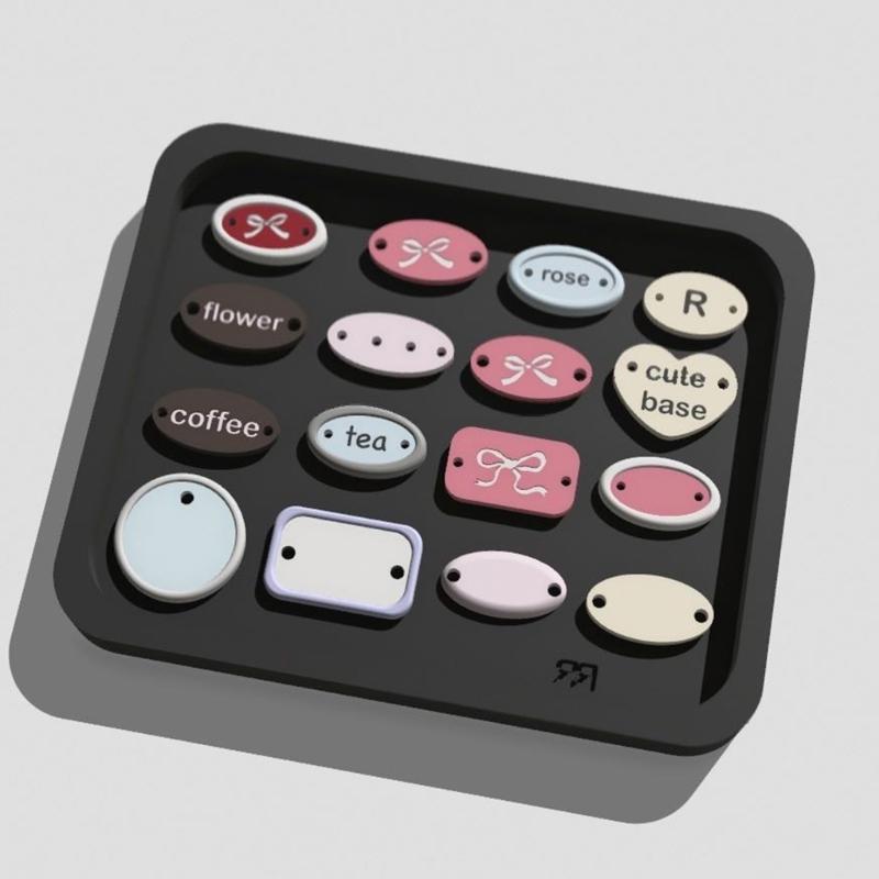 Flexible Silicone Jewelry Mold Epoxy Resin Mold with Holes for Earrings Pendants Decorative Keychains Making Mould